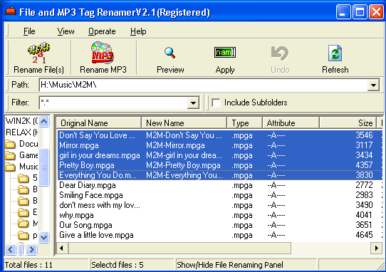 batch file rename utility - File And MP3 Tag Renamer